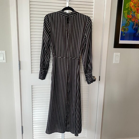 JUST Female x Anthropologie Rosie Striped Shirt Midi Dress, Brown, Size S - Picture 2 of 8